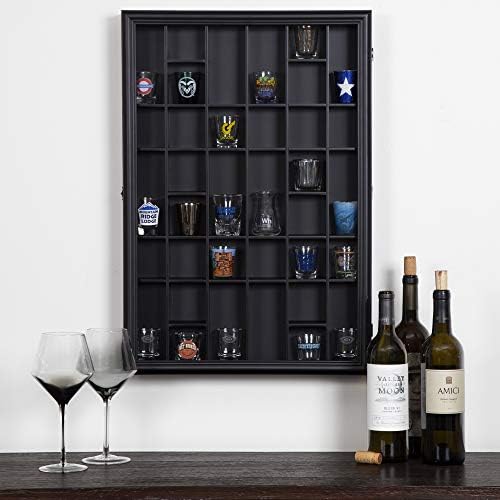 Gallery Solutions Black Wall-Mounted Display Case