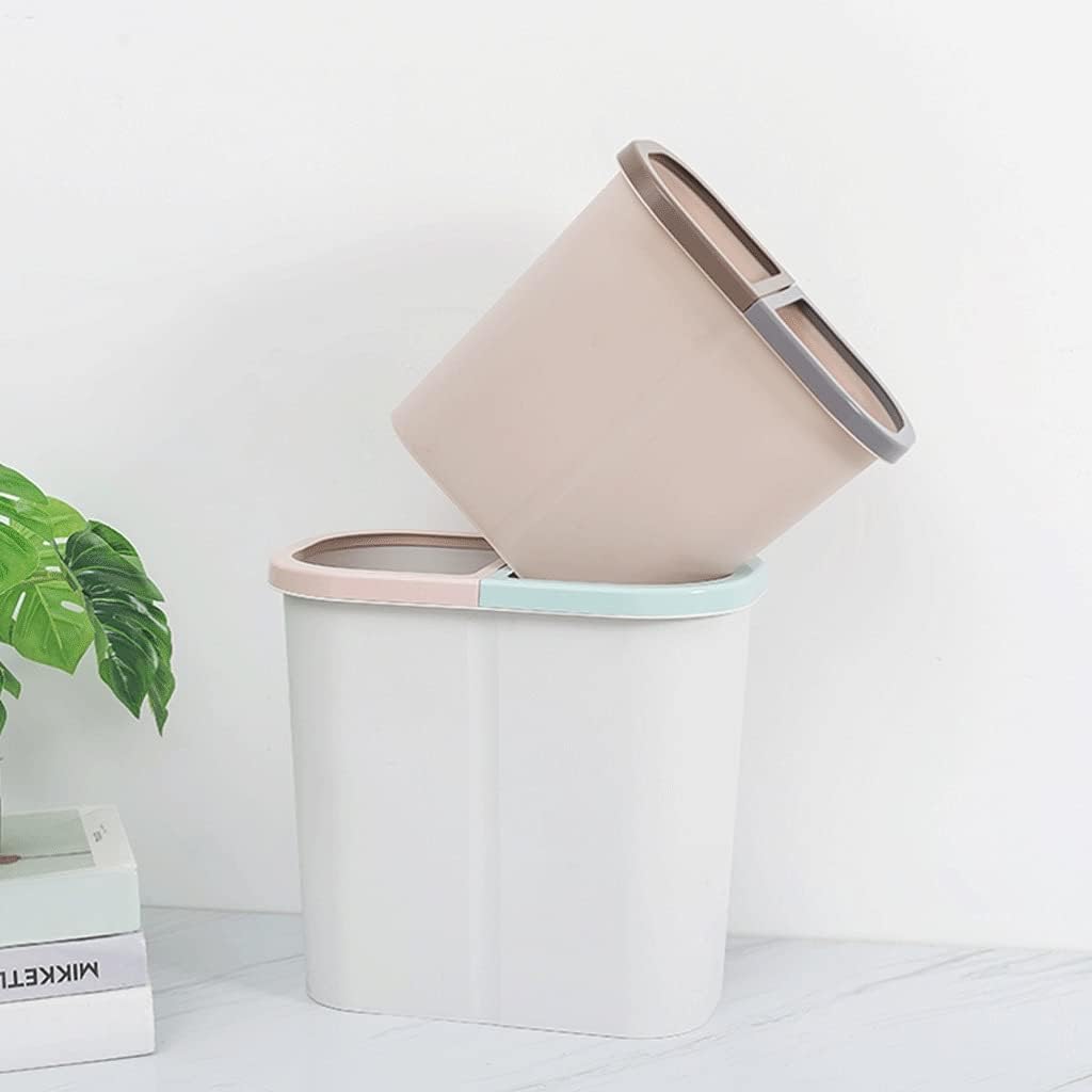 Bins Recycling Waste Bin For Kitchen Home Decor With Wooden Handle