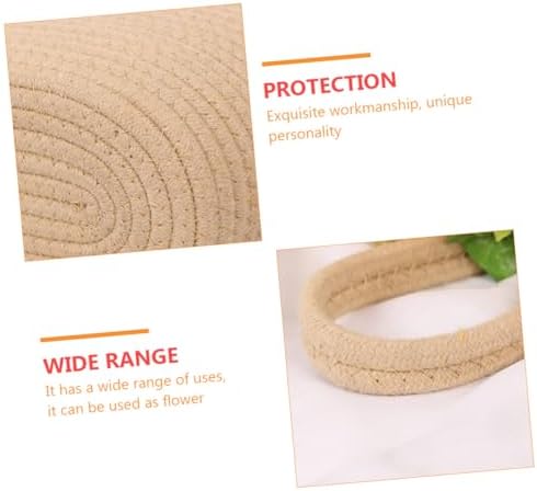 VOSAREA Khaki Woven Storage Basket for Home and Garden