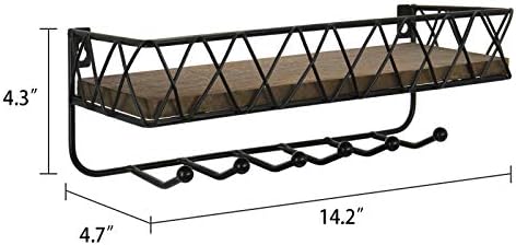 Wall Mounted Key and Mail Holder with Shelf