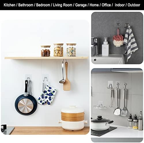 15 Pack Clear Double Adhesive Wall Hooks