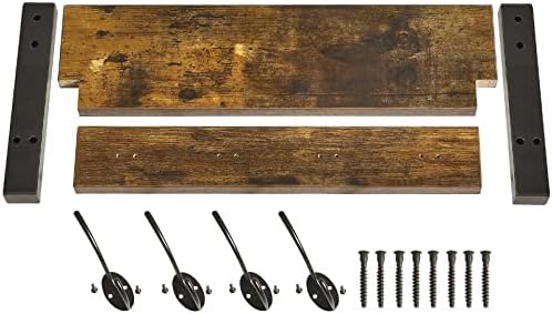 YMYNY Wall Coat Rack with 8 Hooks and Floating Shelf