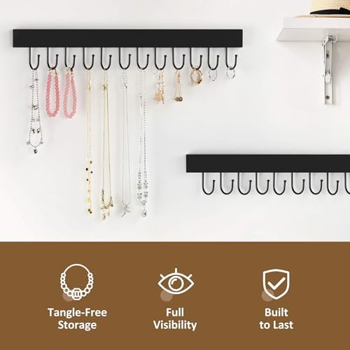 ZEDODIER 2 Pack Wall-Mount Jewelry Organizer Set