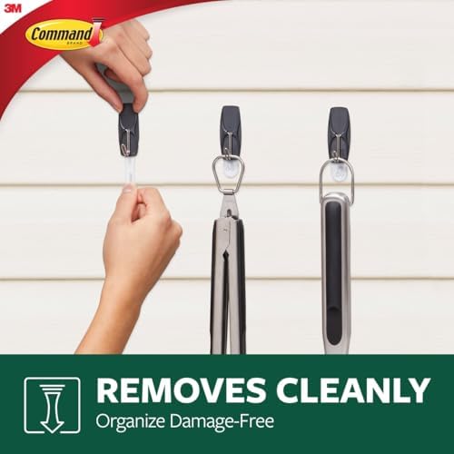 Command Outdoor Medium Black Wire Toggle Hooks with 3 Strips