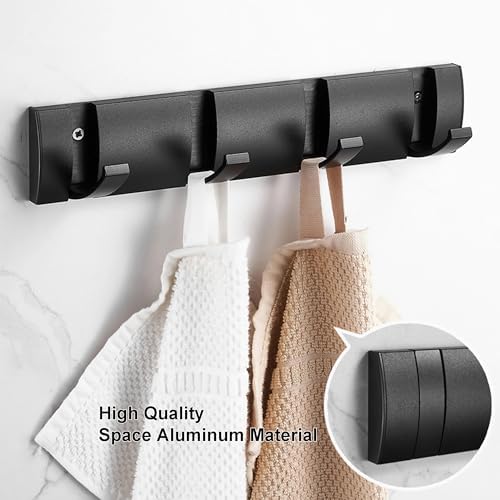 Modern Wall Mounted Coat Rack with 4 Hooks