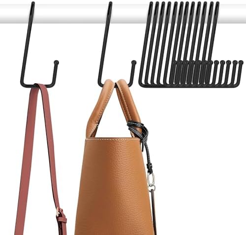 ZEDODIER 15 Pack Purse Hanger Hooks Black