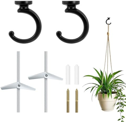 Yuntop 2PCS Ceiling Hooks for Hanging Plants and Decorations