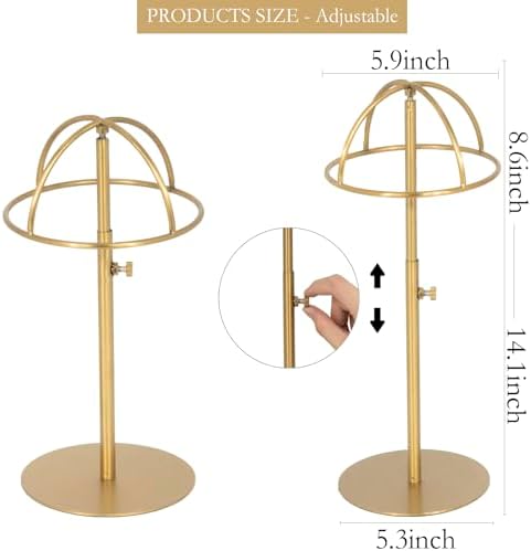 Mckechson 2PCS Adjustable Hat Display Stand