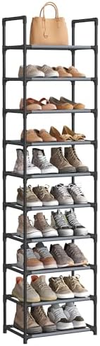 SONGMICS 10 Tier Free Standing Shoe Rack Organizer