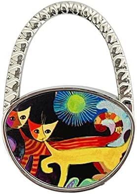 Wrapables Stylish Purse Hook Hanger with Cats