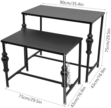 2 Pcs Free Standing Display Tables for Retail Stores