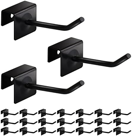 Ikee Design 24 Pcs Wall Mounted Hooks Black
