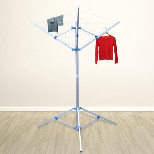 Rotary Clothes Drying Rack 60 Inch 3 Arms Metal