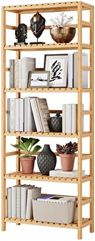Bamjoy 6 Tier Bamboo Shelf Storage Unit