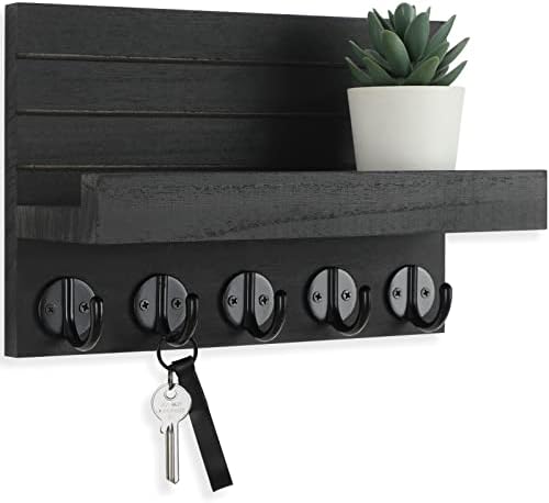 Lwenki Key Holder with Wall Shelf and Hooks