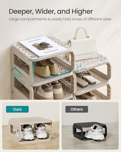 SONGMICS Narrow Shoe Rack with 6 Shelves