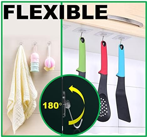 40pcs Heavy Duty Adhesive Hooks for Damage-Free Hanging