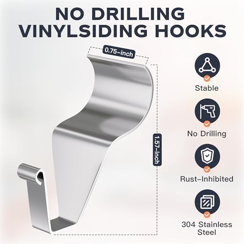 Vinyl Siding Hooks 8 Pack No Drilling Hangers
