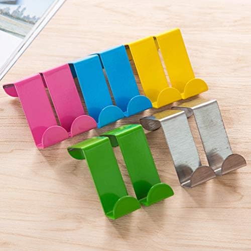 Cabilock 4pc Green Stainless Steel Hooks for Door Back Use