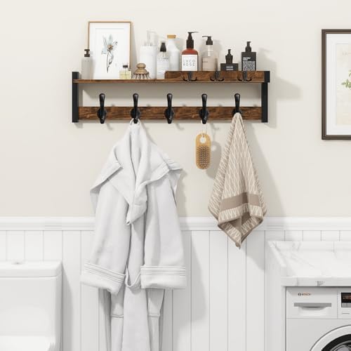 Homode Wall Mount Coat Rack with Shelf and Hooks