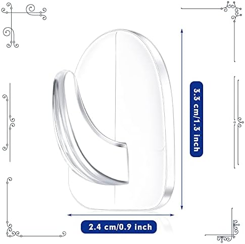 Jetec 60 Piece Clear Adhesive Wall Hooks