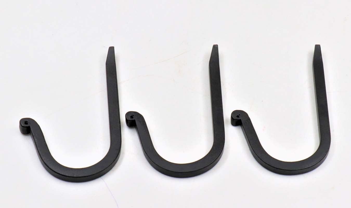 THDC Single Prong Wrought Iron Hooks Vintage Curved Metal Fasteners Heavy Duty Wall Hooks