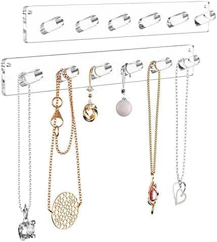 NIUBEE Wall Mounted Jewelry Stand Organizer 2 Pack