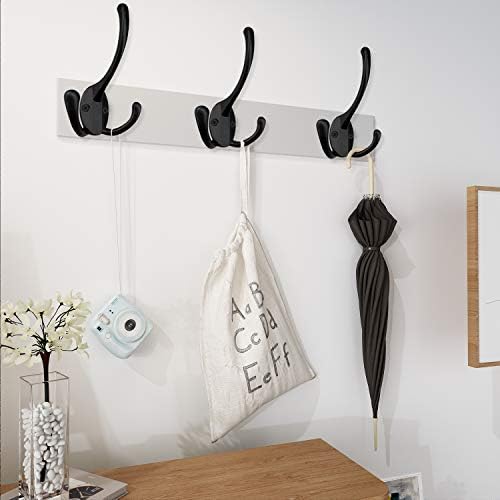 IBosins 6 Pack Heavy Duty Coat Hooks with 24 Screws