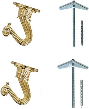 Rocky Mountain Goods 1 12 Heavy Duty Swag Hook 2 Pack Brass