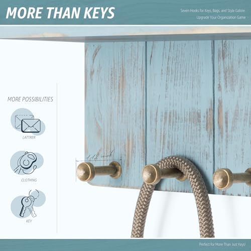 Rebee Vision Key Holder Wall Mount with Floating Shelf