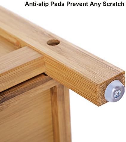 SONGMICS Bamboo Floor Cabinet with 4 Shelves