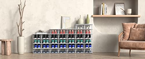ZOINLIY Stackable Shoe Organizer for Small Spaces Grey Free Standing Rack