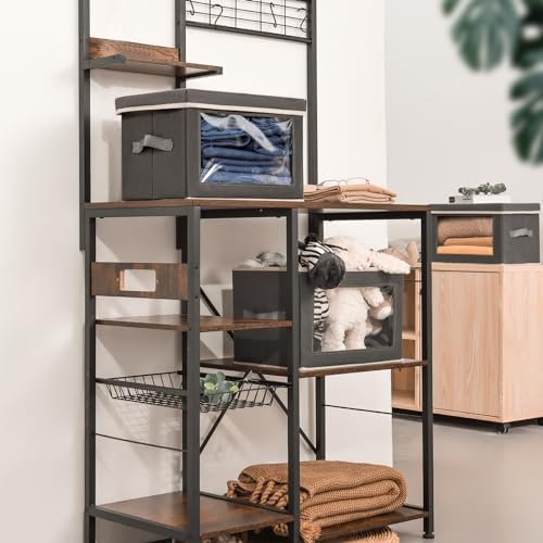 3 Pack Storage Bins with Lids - Grey