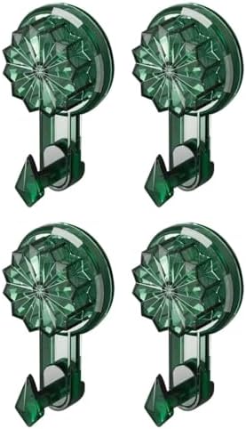 4Pcs Suction Hooks Heavy Duty Wreath Hangers Waterproof Reusable for Bathroom Kitchen Bedroom Living Room Cabinet