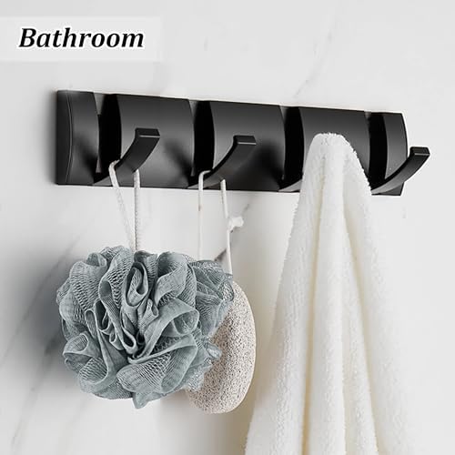Modern Wall Mounted Coat Rack with 4 Hooks