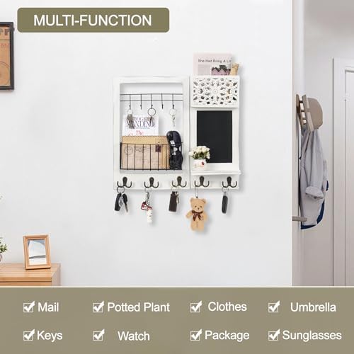Dhmkfly Key Holder Wall Mount with Chalkboard