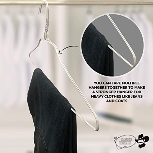 100 Pack 18 Inch Wire Hangers for Standard Clothes
