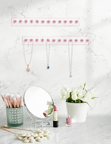 Heesch Pink Acrylic Necklace Holder 2-Pack