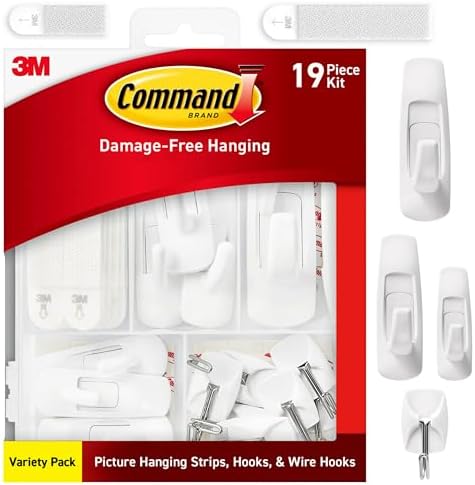 Command Variety Pack 10 Picture Strips 6 Wire Hooks 8 Utility Hooks