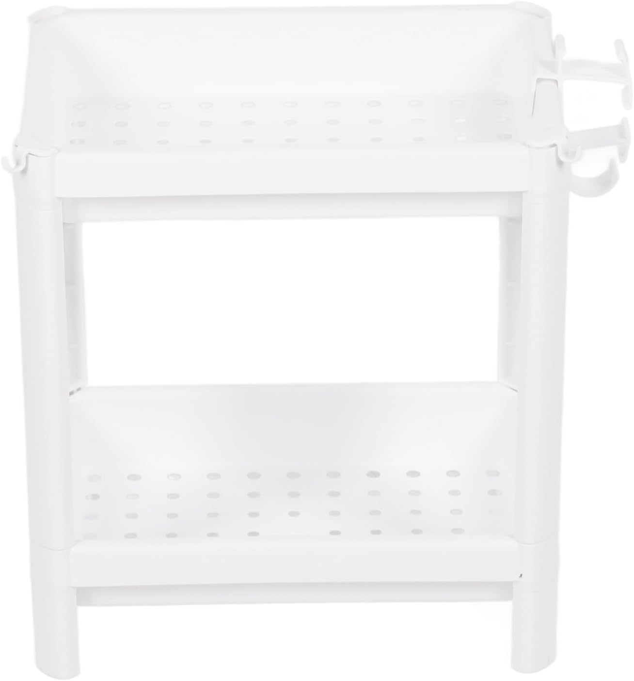Bathroom Shelf Shower Storage Rack Toilet Organizer Plastic Freestanding White Shelf