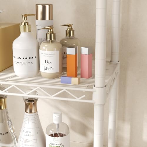 SINGAYE 5 Shelves Metal Storage Rack White 10x16x55H