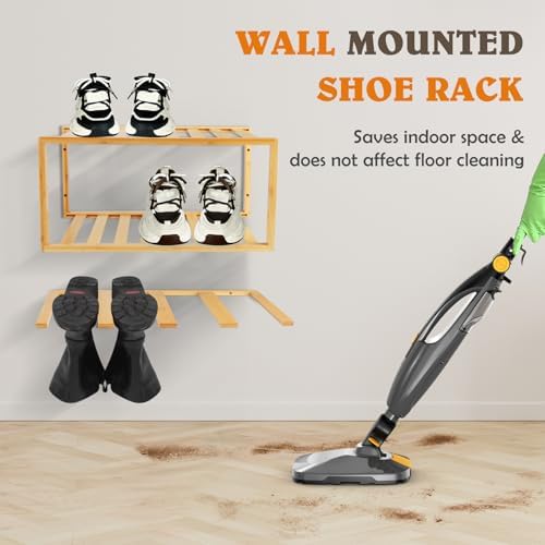 JAYOBGO 3-Tier Floating Boot Holder Wall Mounted Shoe Rack