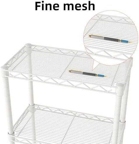 SINGAYE 5 Shelves Metal Storage Rack White 10x16x55H