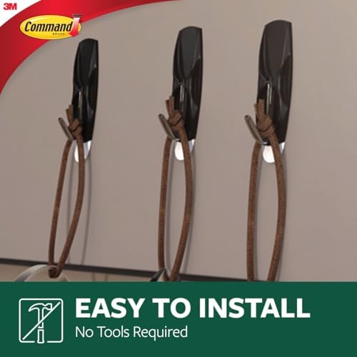 Command Outdoor Medium Black Wire Toggle Hooks with 3 Strips