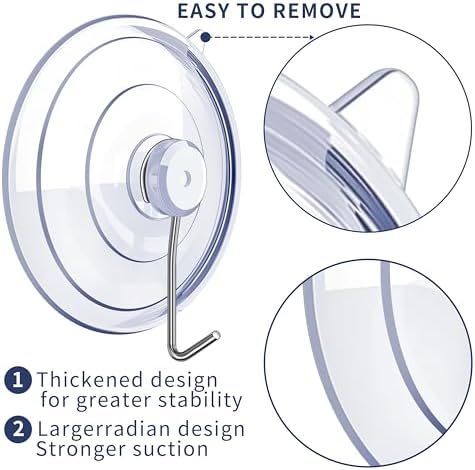 20PCS Suction Cup Hooks for Window and Kitchen