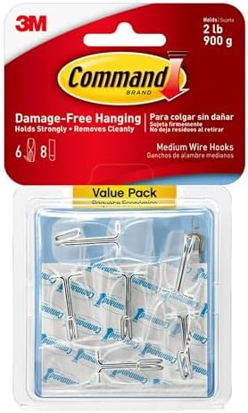 Command Medium Clear Wire Toggle Hooks 6-Piece