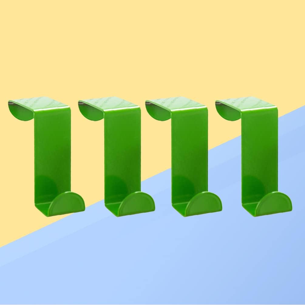Cabilock 4pc Green Stainless Steel Hooks for Door Back Use