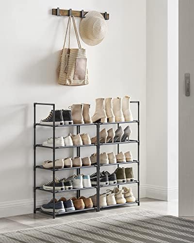 SONGMICS 10 Tier Free Standing Shoe Rack Organizer