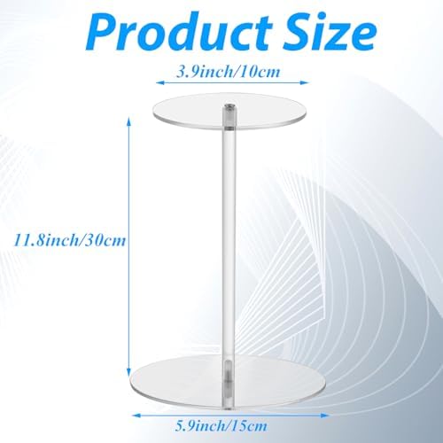 6PCS Acrylic Hat Stand Holder 12 Inch Clear Display Rack for Hats Wigs and Jewelry