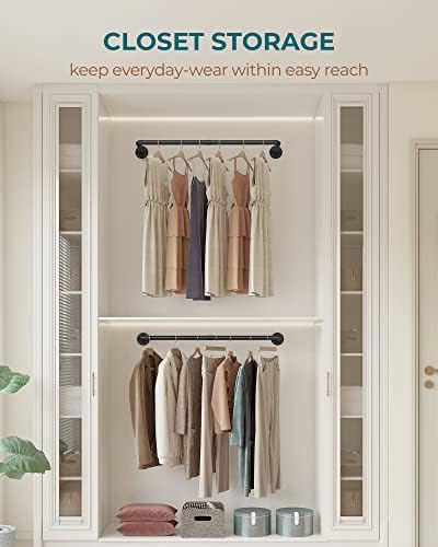 OROPY Industrial Pipe Clothes Rack Wall Mounted Set of 2